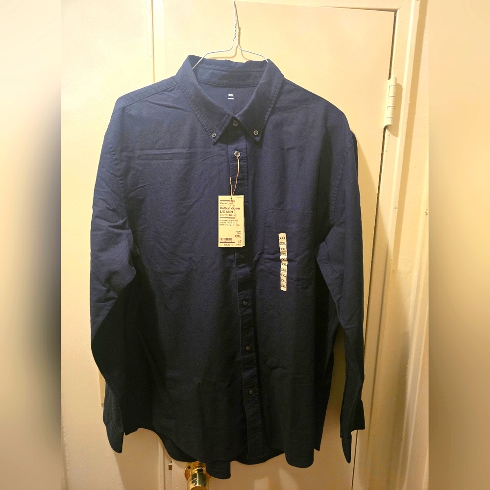 Muji navy button down shirt size XXL